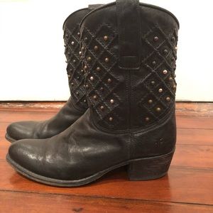 Frye Deborah Western Studded Boots - size 8.5